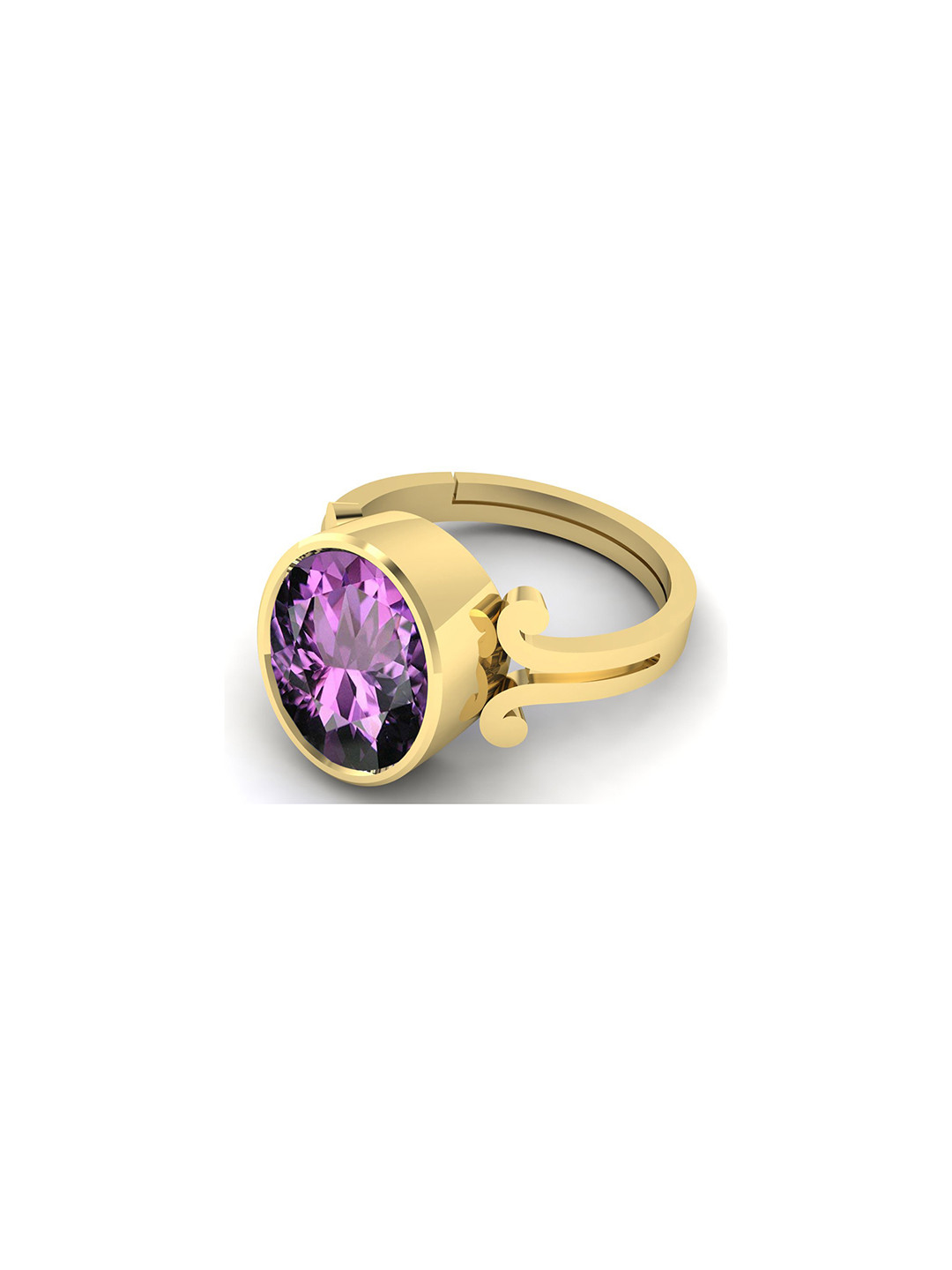 RRVGEM 11 KT Amethyst Gemstone Finger Ring