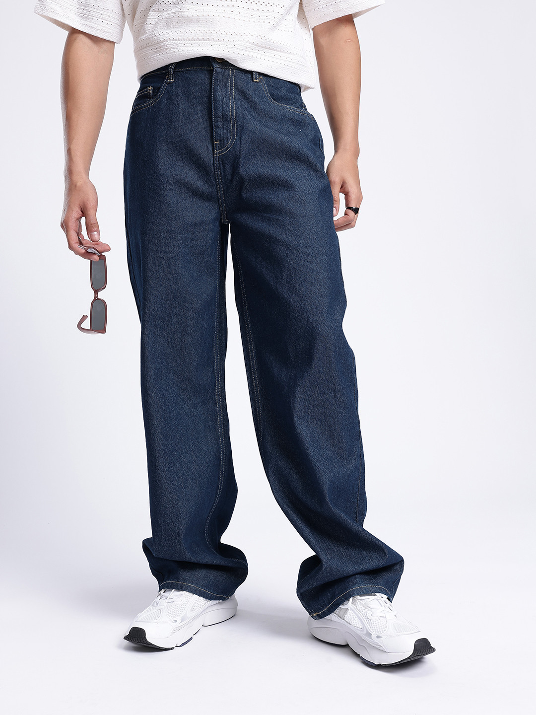 glitchez Men Wide Leg Jeans
