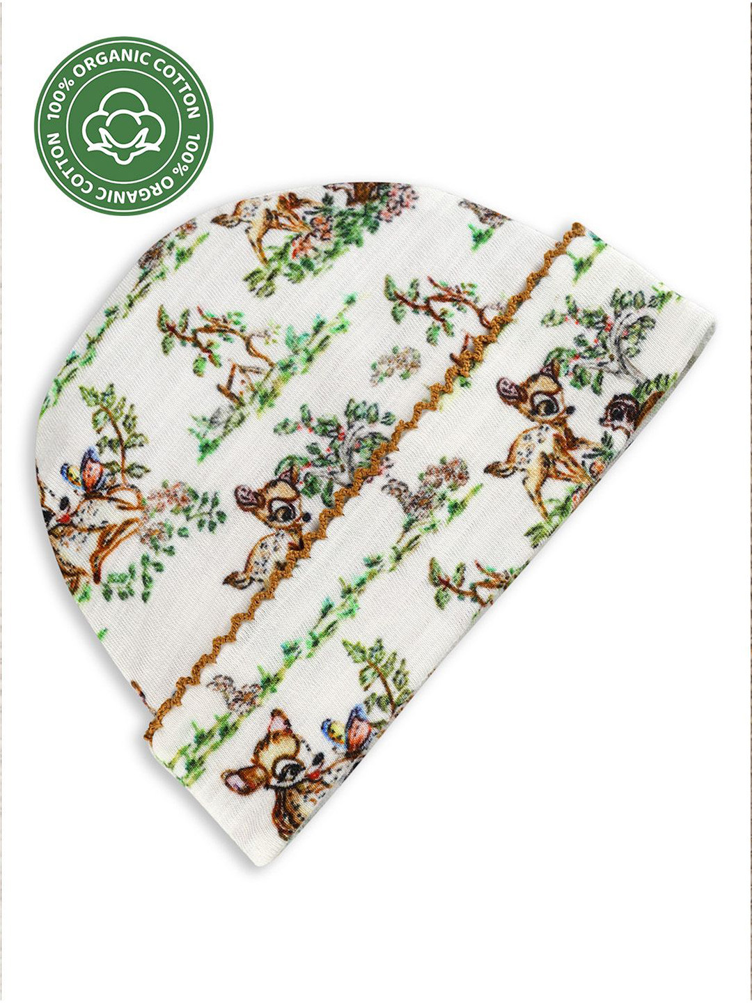 THE BABY TRUNK Unisex Bambi Printed Cotton Beanie Cap