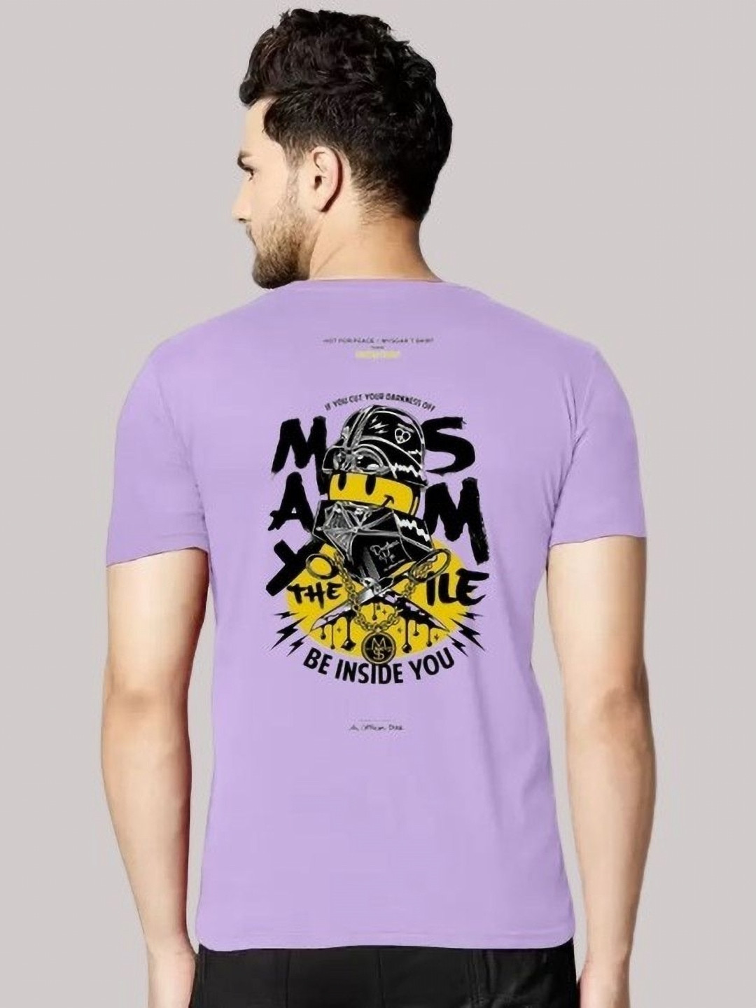 Kasendra Typography Round Neck Regular Length Printed Polyester T-shirt
