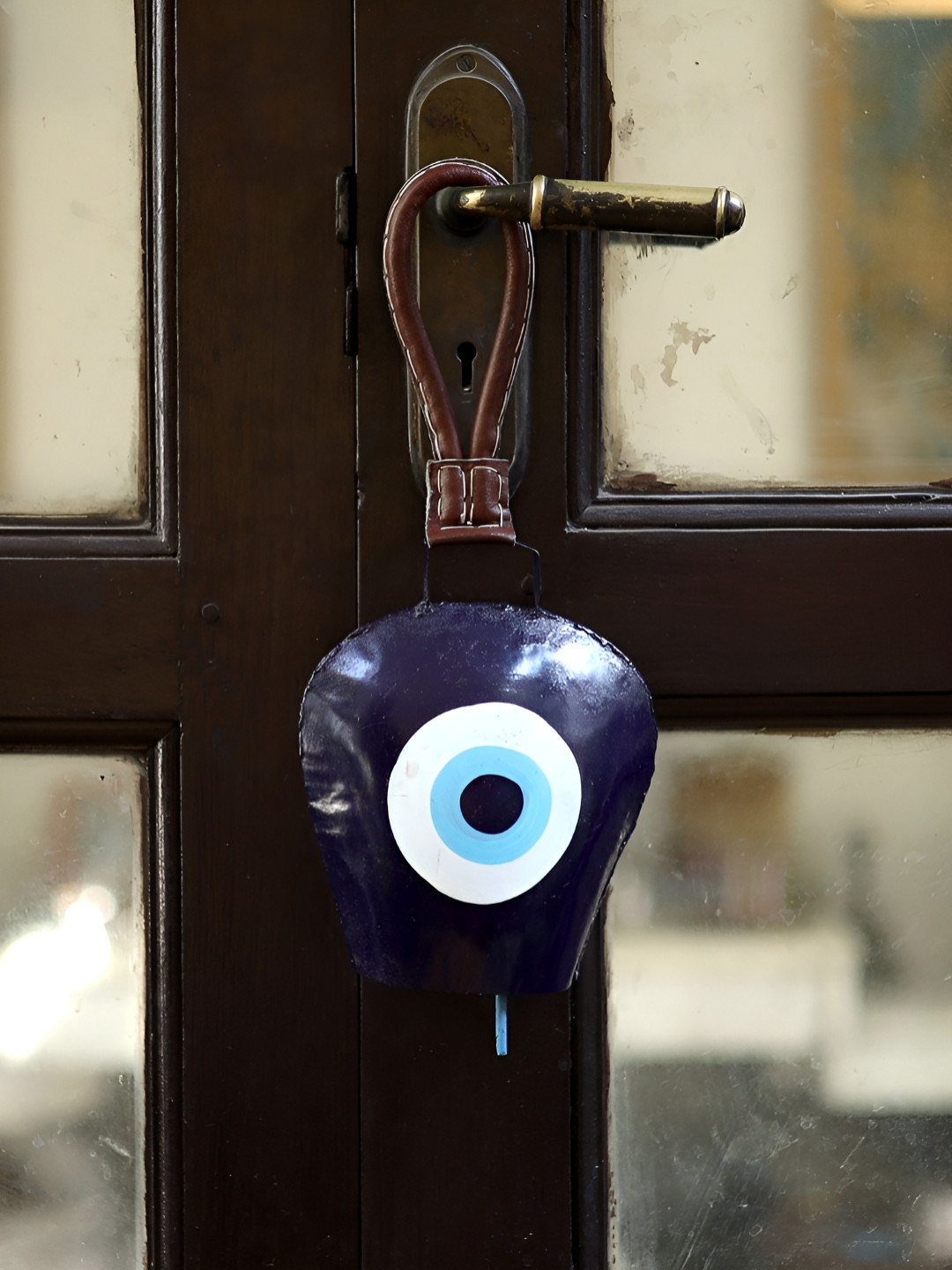 DULI Blue Evil Eye Printed Cowbells Windchimes
