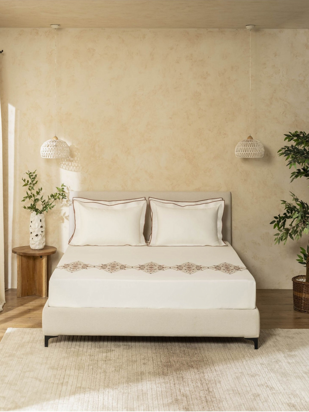 SANSAAR A DDECOR BRAND LIVE CONSCIOUSLY Cotton 3 Piece Double King Bedding Set