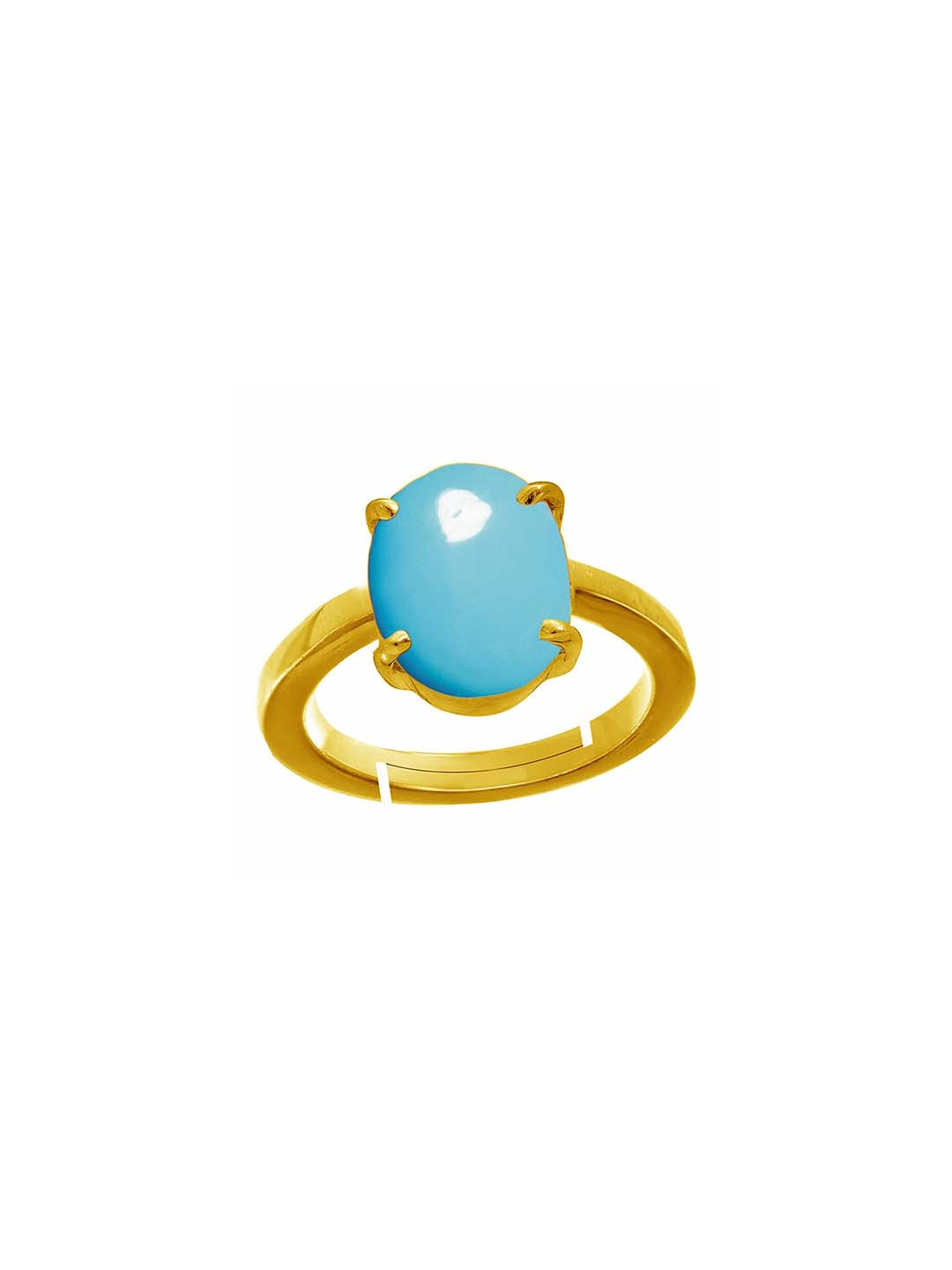 RRVGEM Unheated 13.25 KT Turquoise Firoza Sky Blue GemStone Panchdhatu Ring