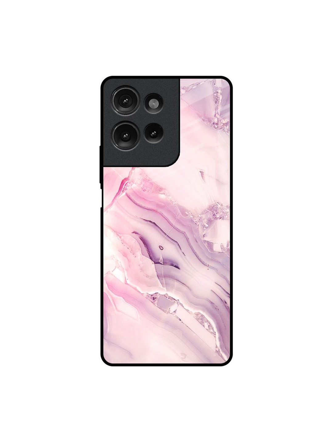 QRIOH Diamond Pink Gradient Printed Motorola G75 5G Impact Resistant Back Case