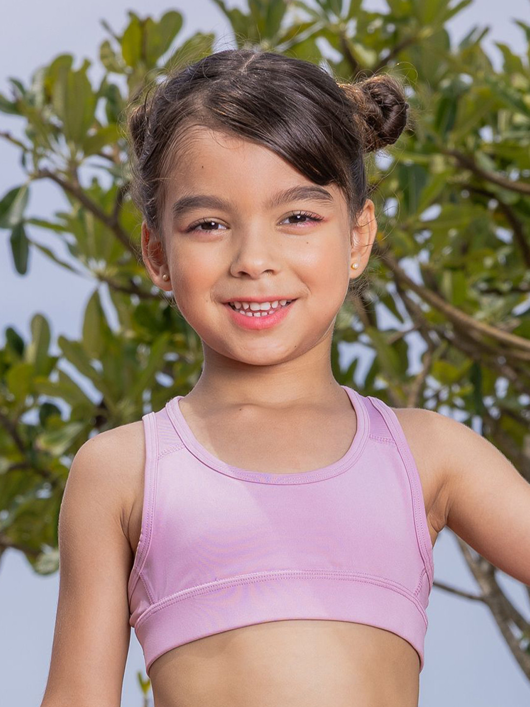 mackly Girls Wire Free Racer Back Sports Bra