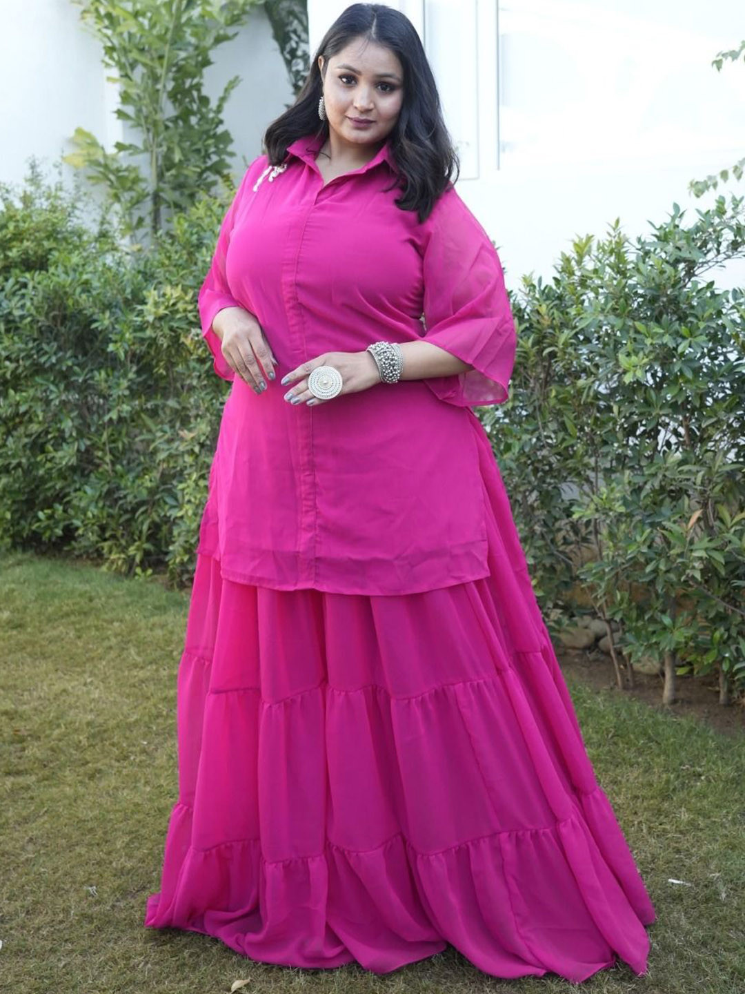 Swadeshi Shringaar Palace Georgette Sharara Co-Ords