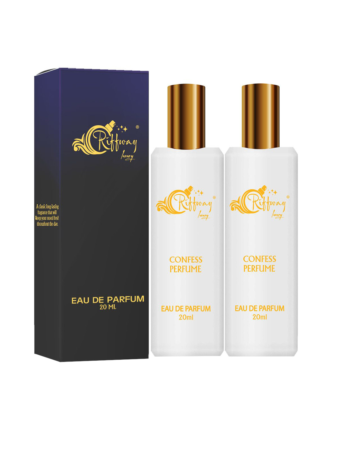 riffway Set Of 2 Confess Long Lasting Eau De Parfum - 20 ml Each