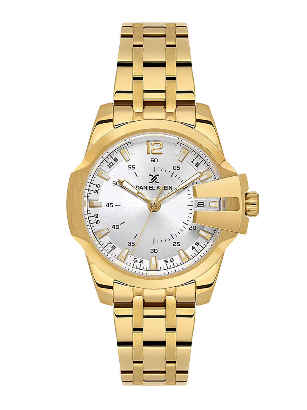 Daniel Klein Premium Lady Women Textured Bracelet Style Straps Analogue Watch DK.1.13956-4