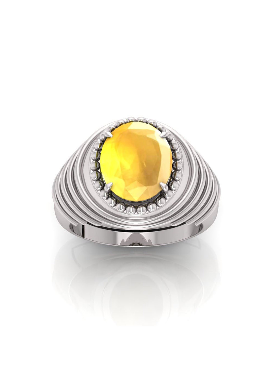 RRVGEM 5.25 Ratti Silver Plated Sapphire Ring