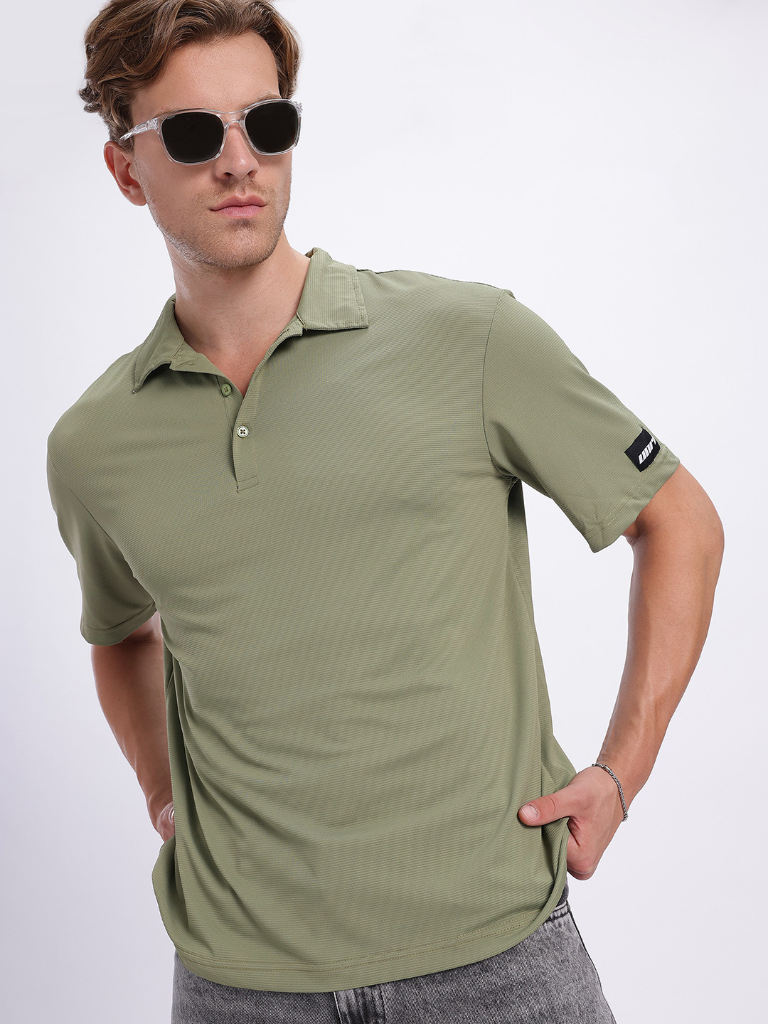 UNRL Polo Collar Regular Fit T-shirt