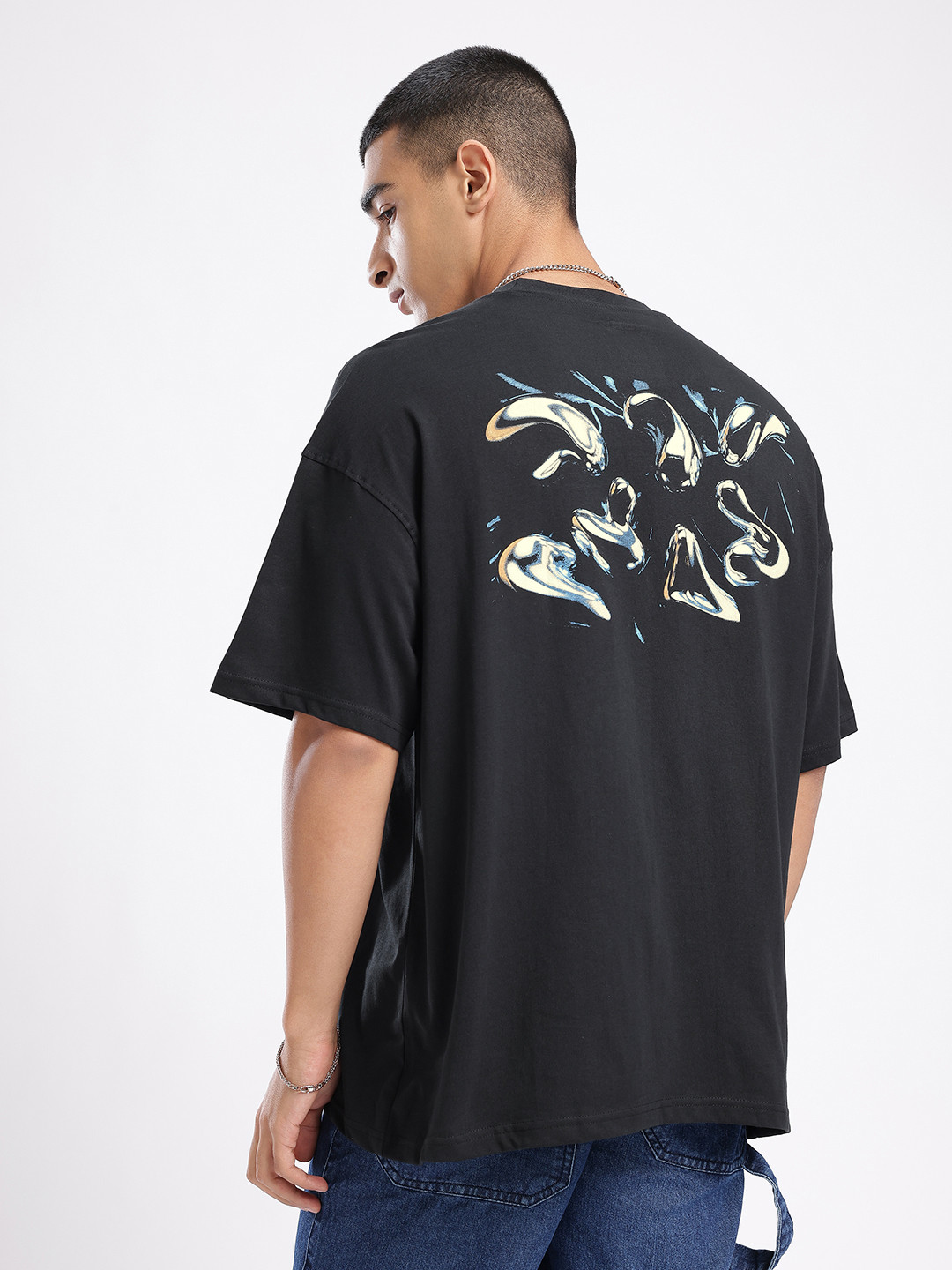 glitchez Graphic Printed Super Oversized T-shirt