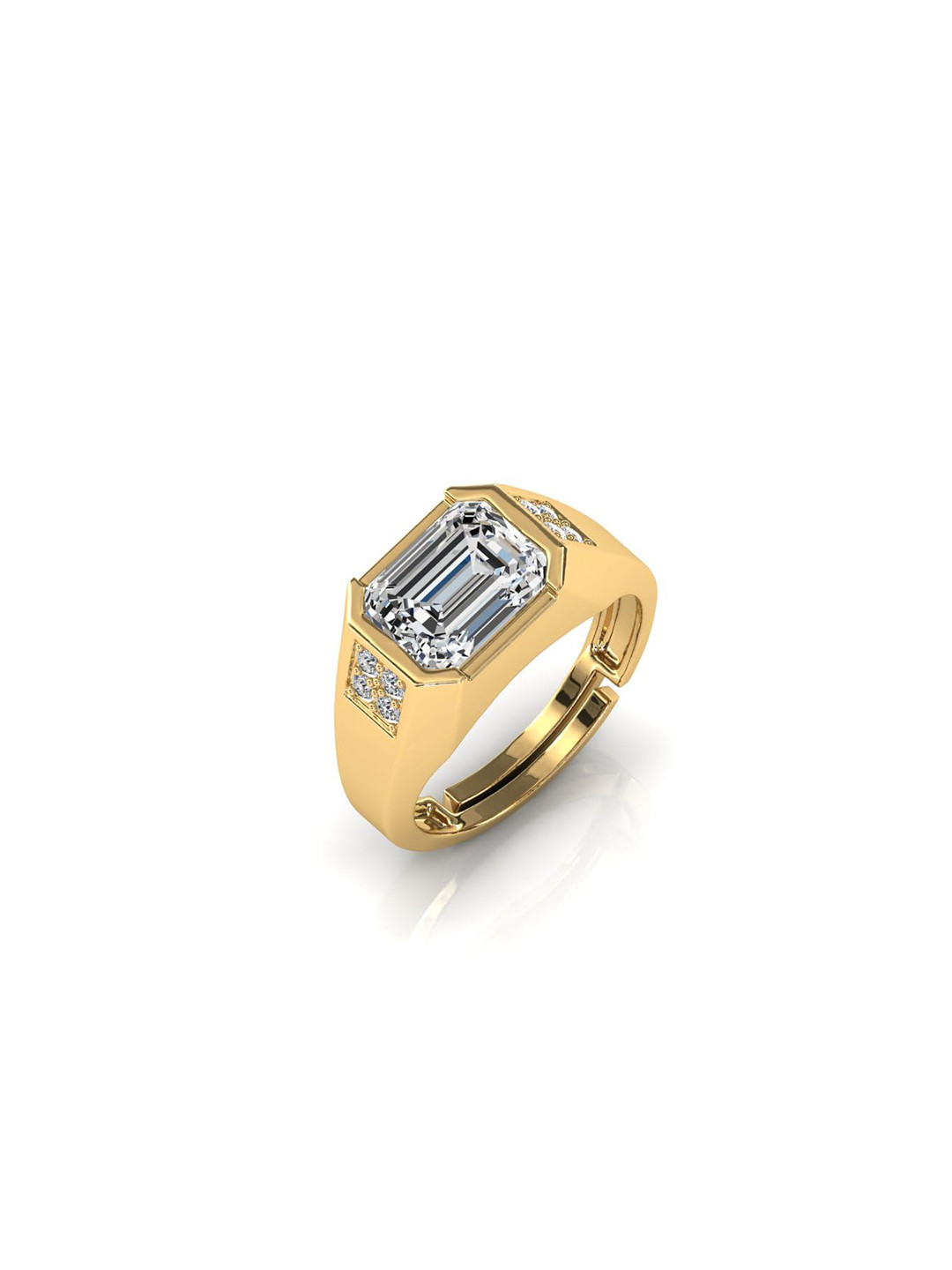 RRVGEM Unisex 4.25 Ratti 4.00 KT Zircon Handcrafted Finger Ring