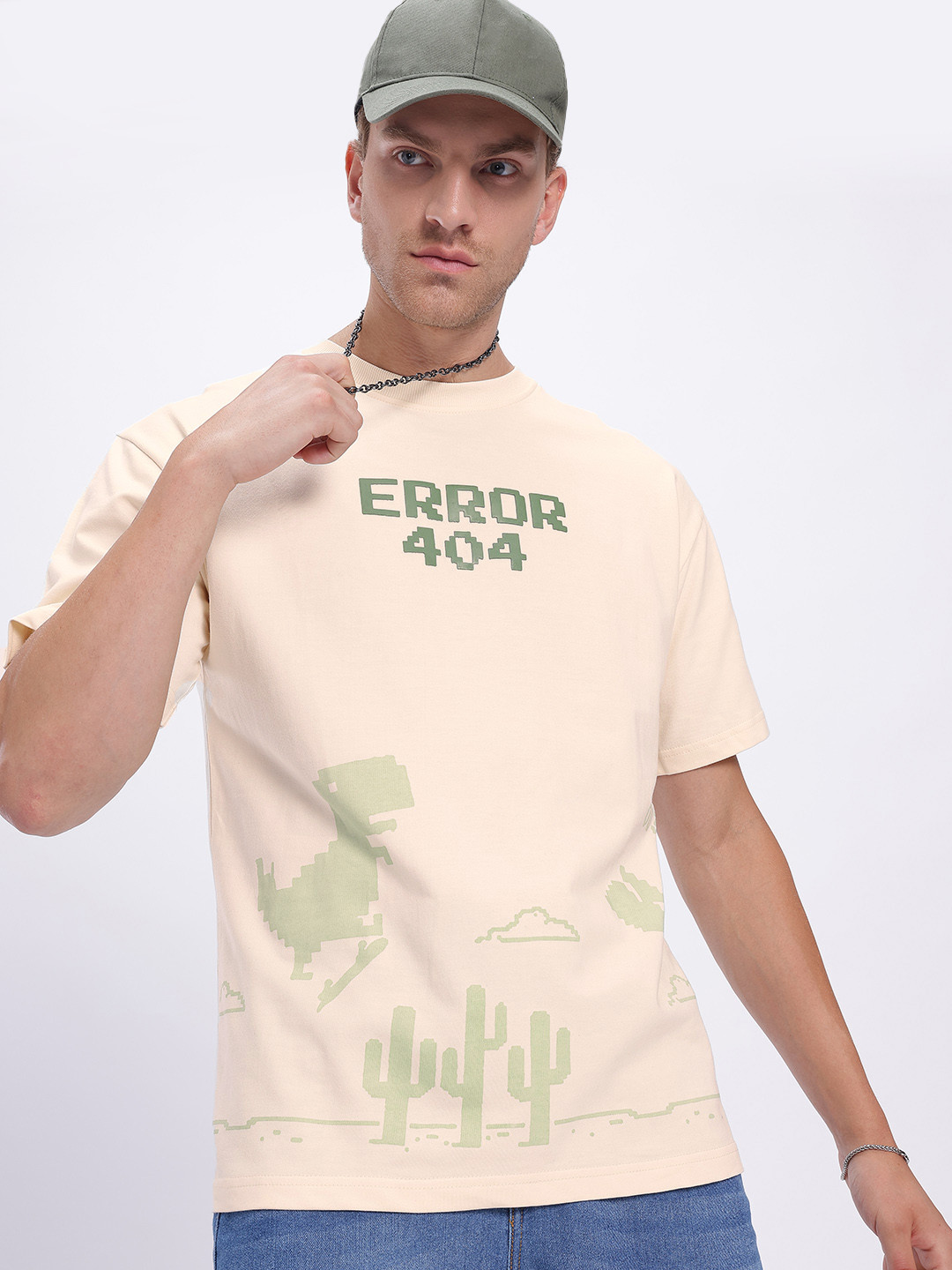 UNRL Error 404 Typography Oversized T-shirt