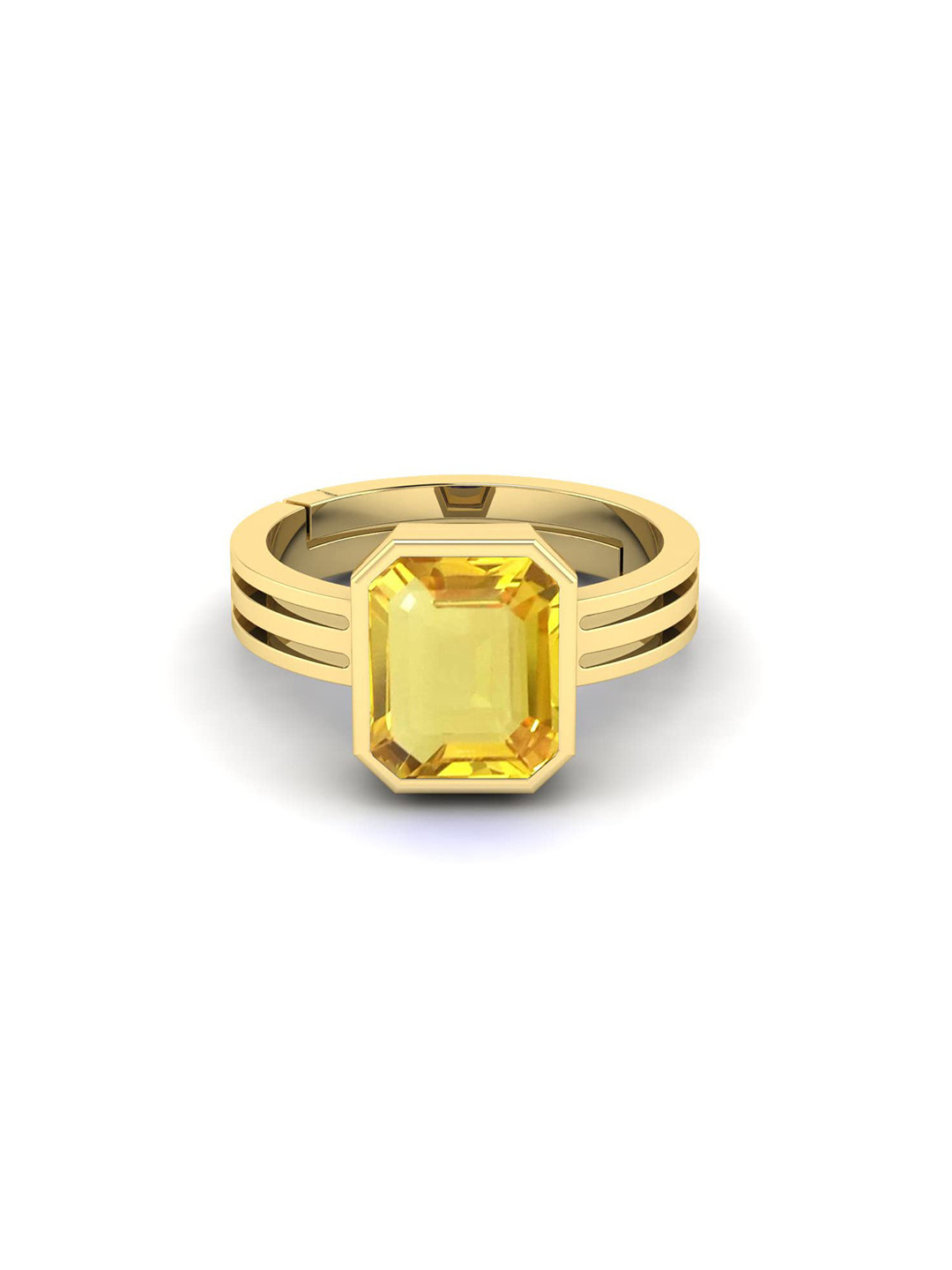 RRVGEM Yellow Sapphire Ring 8.25 Ratti