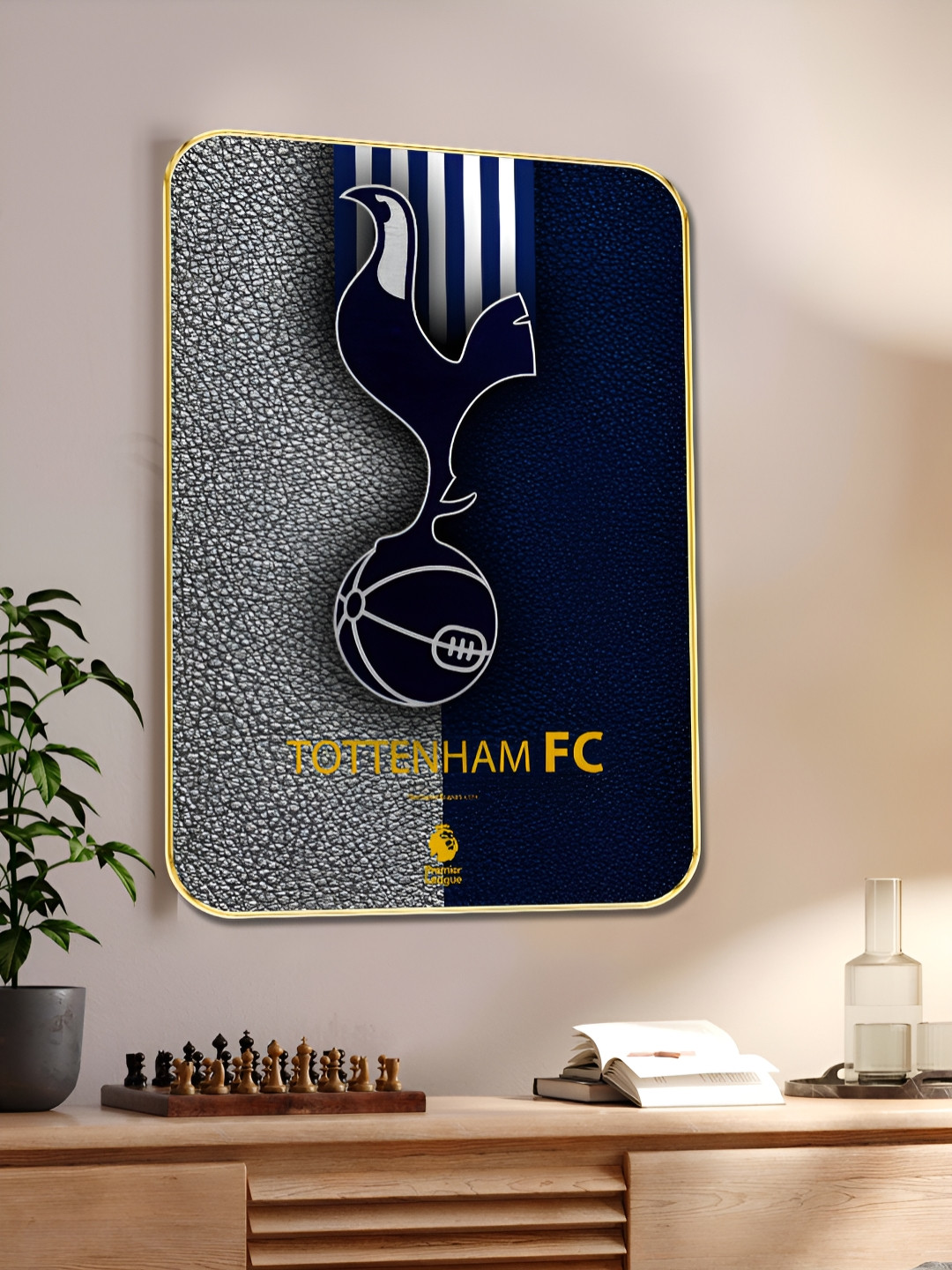 Myntra Elegant Homes Tottenham Hotspur Wood Wall Rectangle Paintings Wall Art - 18 x 24 In