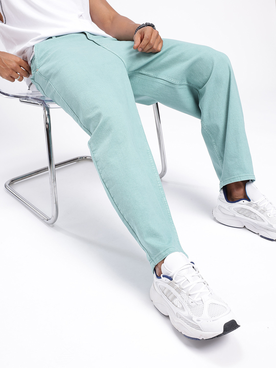 glitchez Men Coloured Korean Baggy Jeans