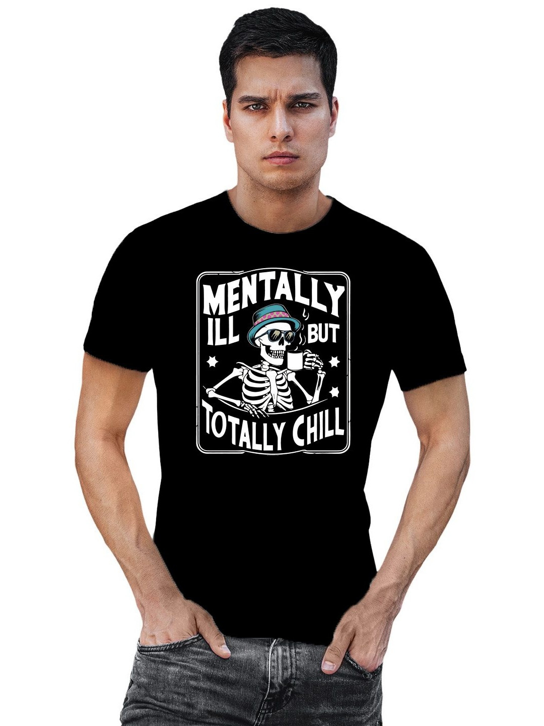 Tantra Biker Mentally Chill Printed Cotton T-shirt