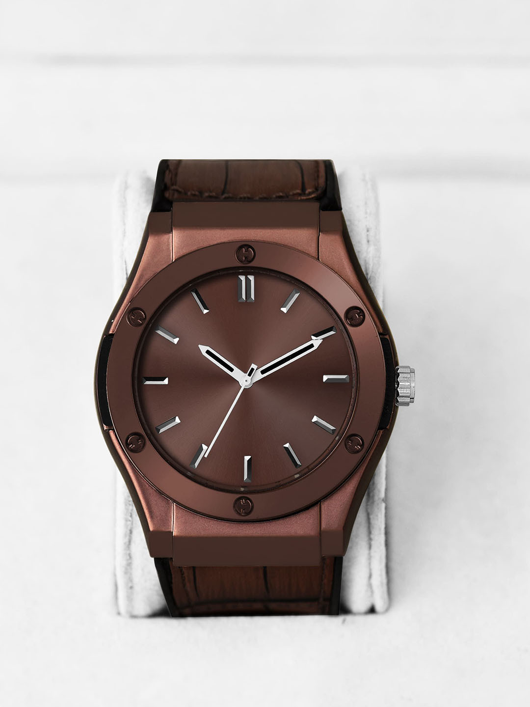 SWADESI STUFF Men Dial & Straps Analogue Watch SDS 163 DARKBROWN