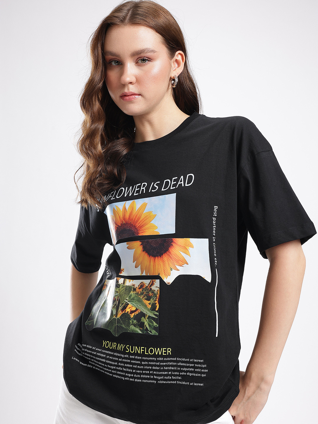 Stylecast X Hersheinbox Classic Touch Graphic Printed Oversized T-shirt