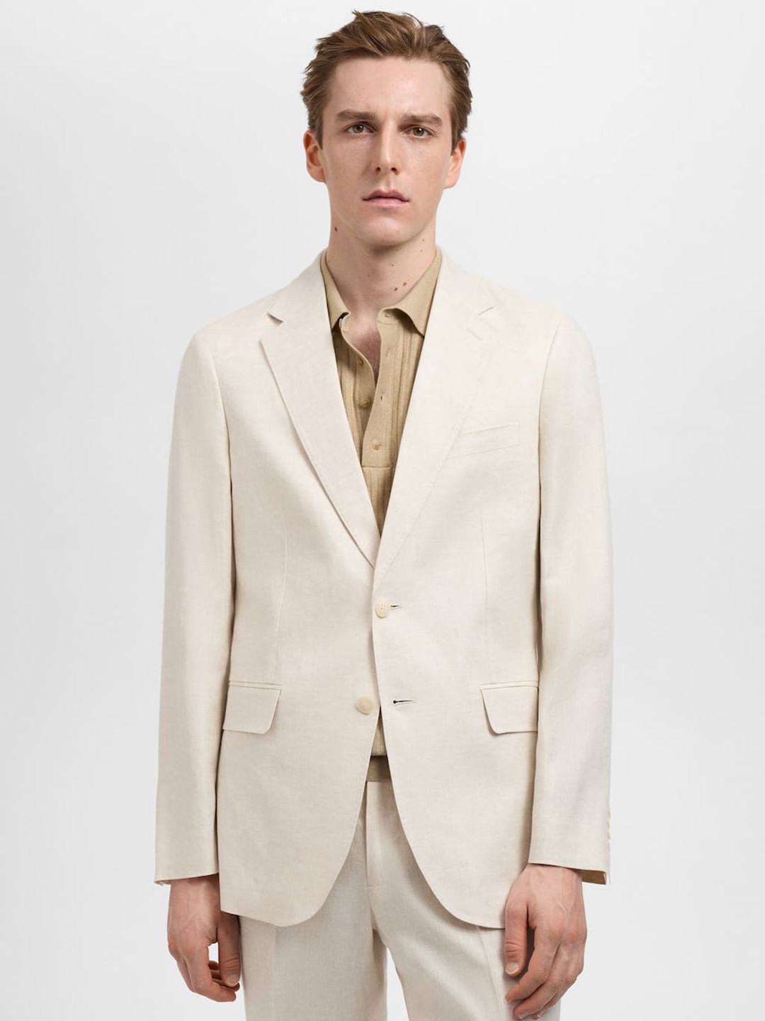 MANGO MAN Amalfi Linen Slim Fit Suit Blazer