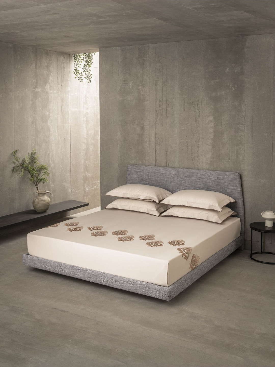 SANSAAR A DDECOR BRAND LIVE CONSCIOUSLY  Printed Cotton 3 Piece Double King Bedding Set