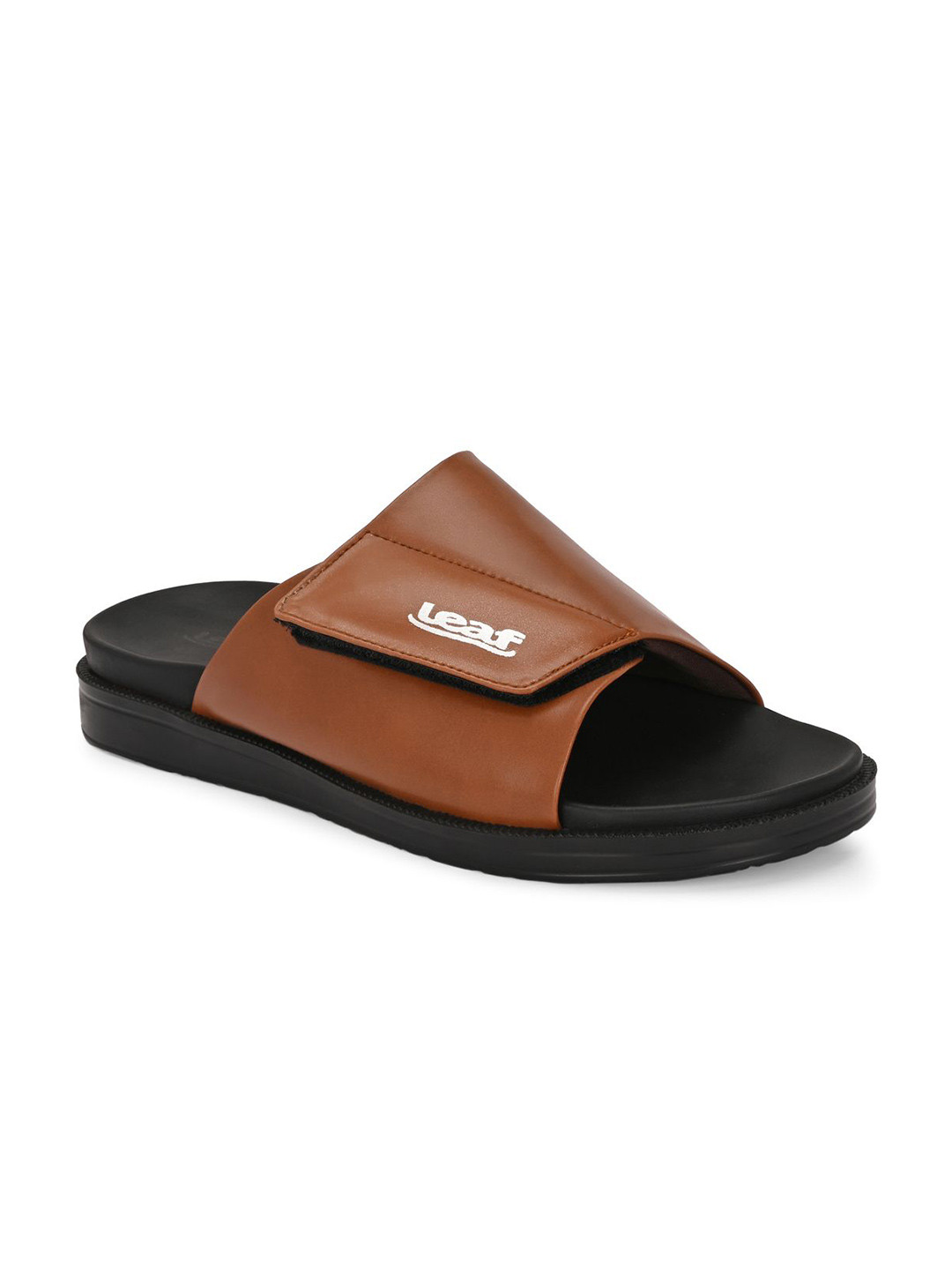 LEAF Men Solid Synthetic Sliders