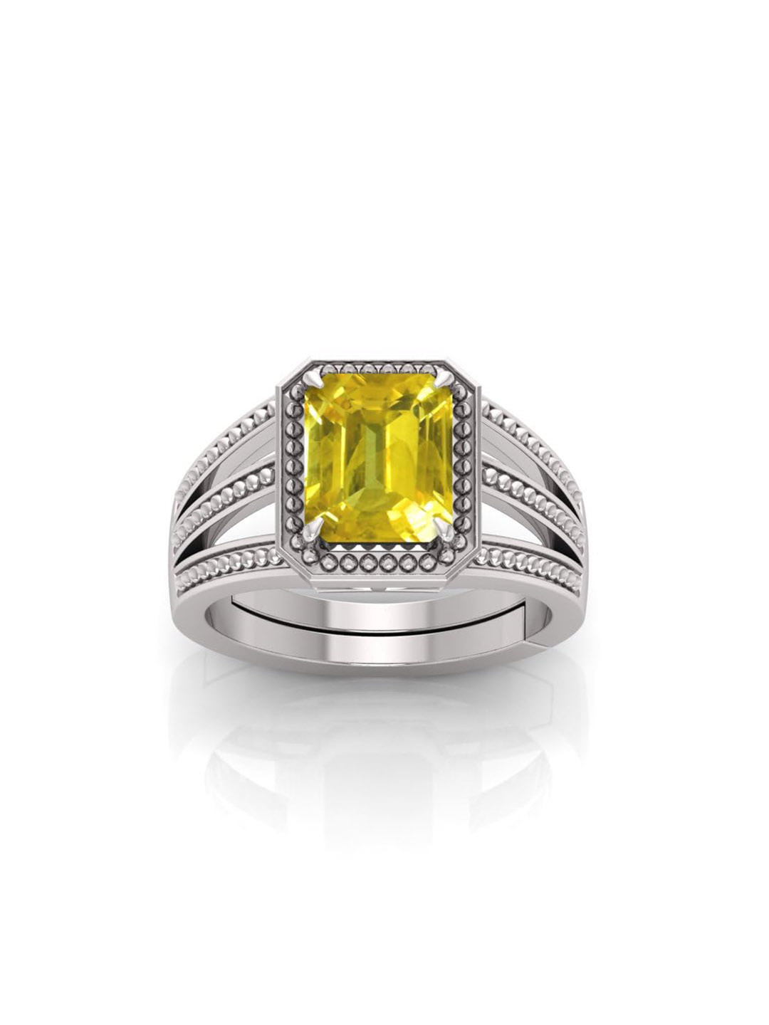 RRVGEM Unheated 7.25 Ratti 7.00 KT Silver Plated Ring Astrological Ring