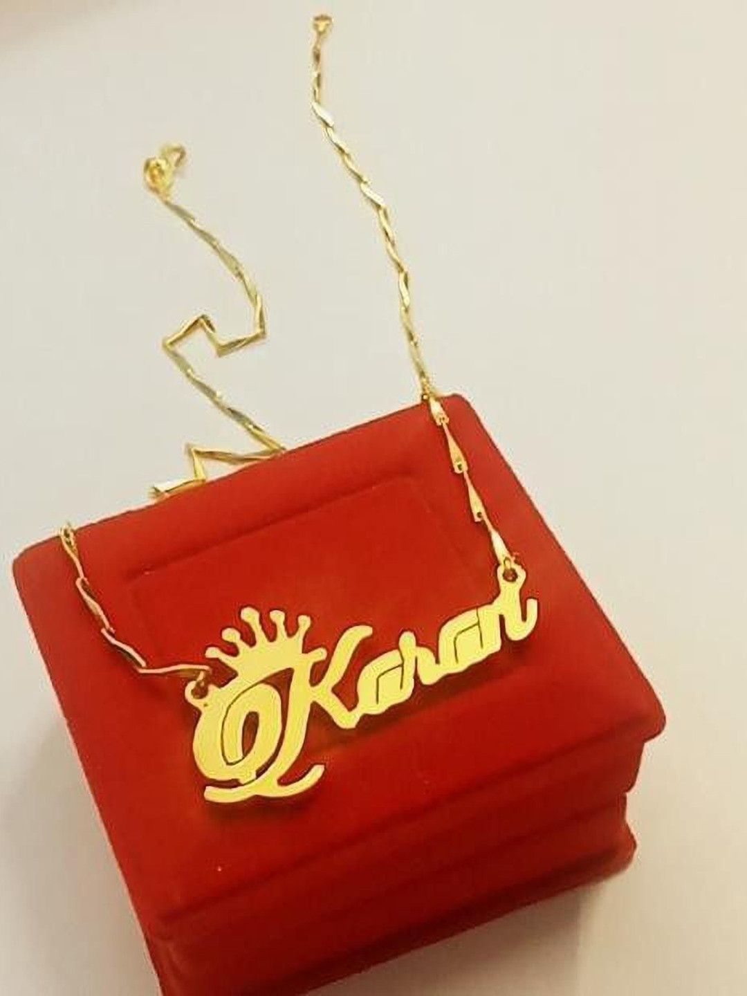 SR Export Gold-Plated Square Pendants with Chains