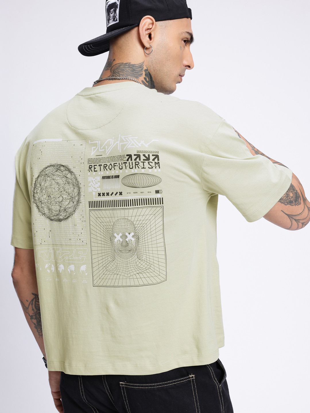 glitchez Street Savvy Printed Oversized T-shirt