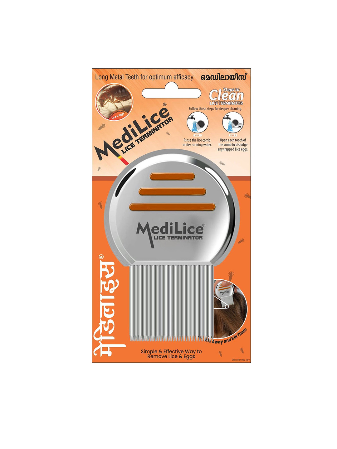 Medilice Lice Terminator Comb With Micro-Groove Teeth