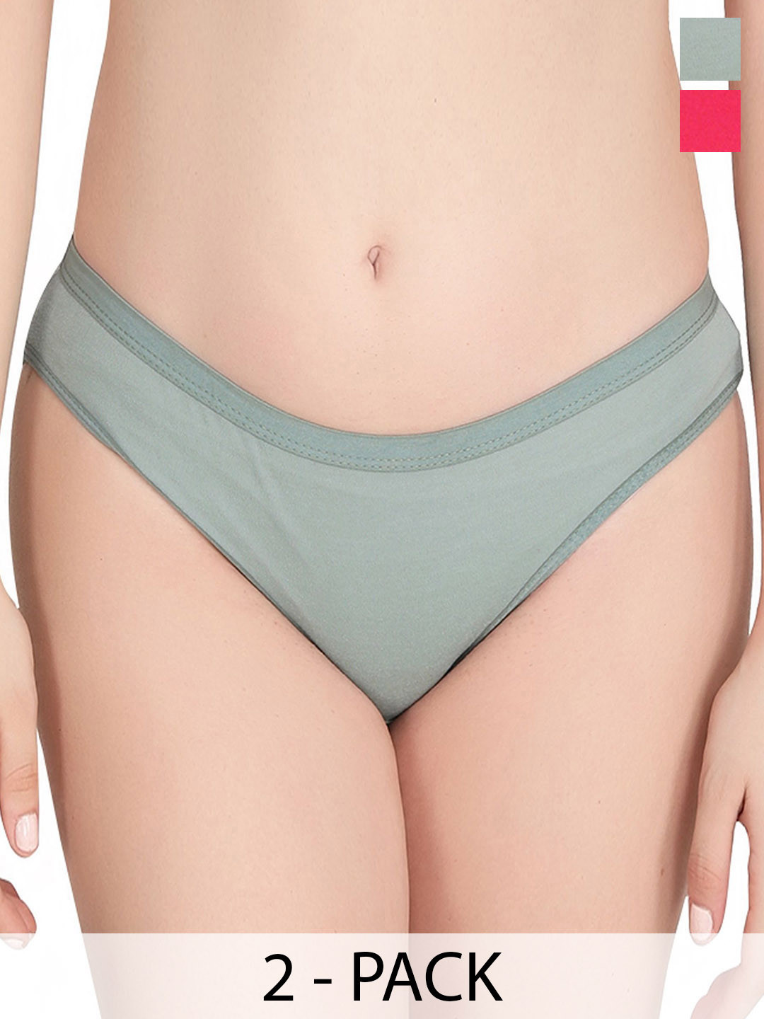 Liigne Pack Of 2 Cotton Breathable Basic Briefs VCPC1672-XS