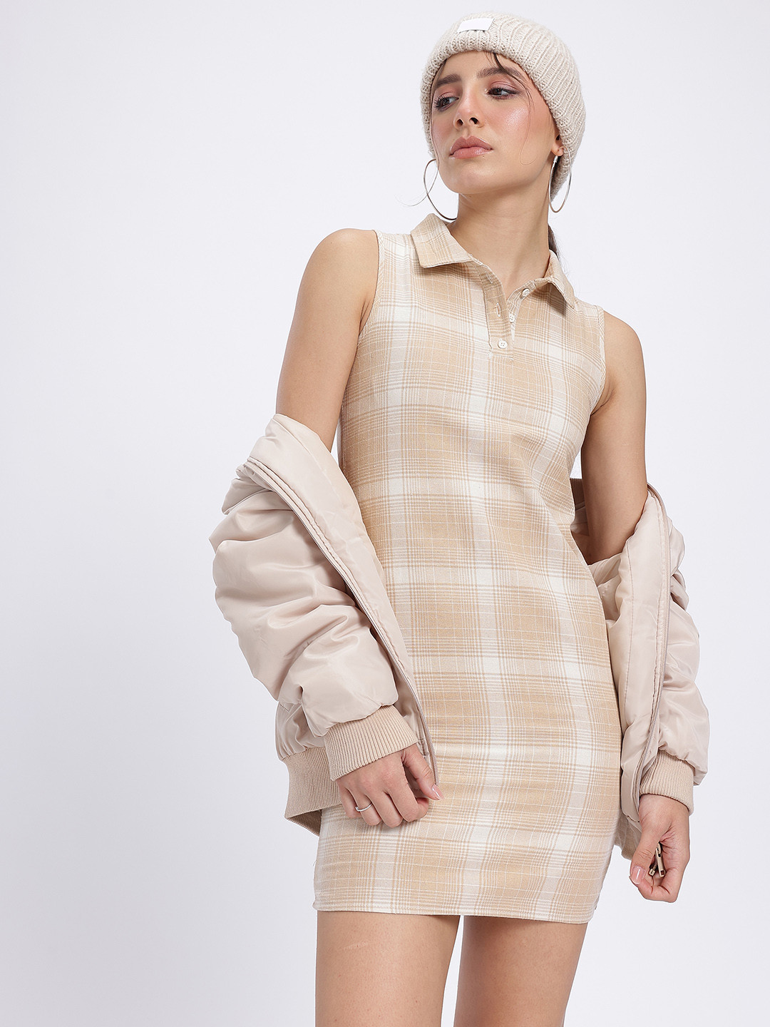 glitchez Bodycon Polo Mini Dress