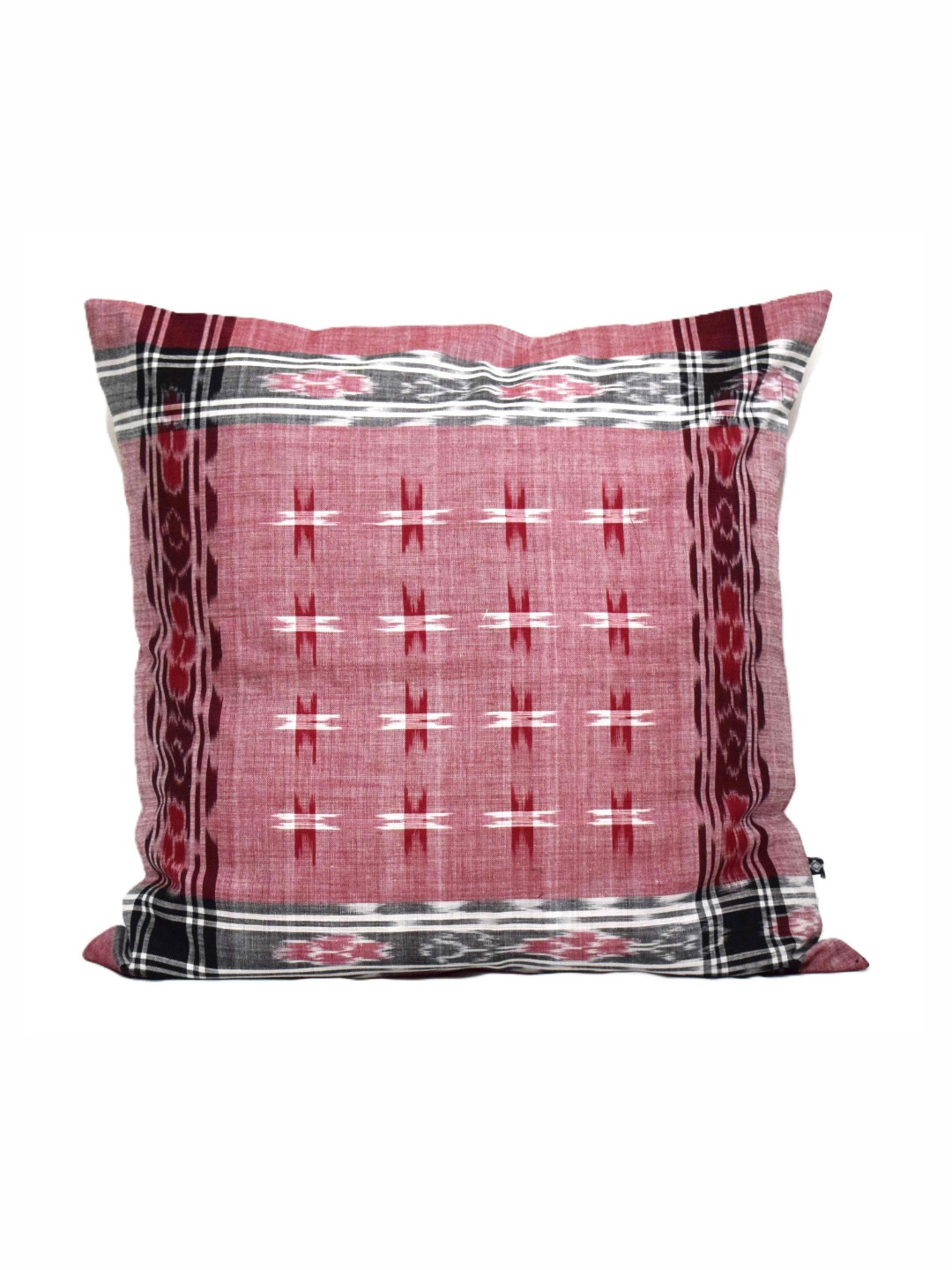 VibhKala Mauve Self Design Cotton Breathable Square Cushion Cover -8x8In