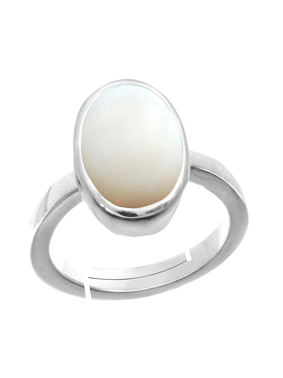 RRVGEM 4.25 Ratti 3.50 KT Opal Asthadhatu Free Size Ring