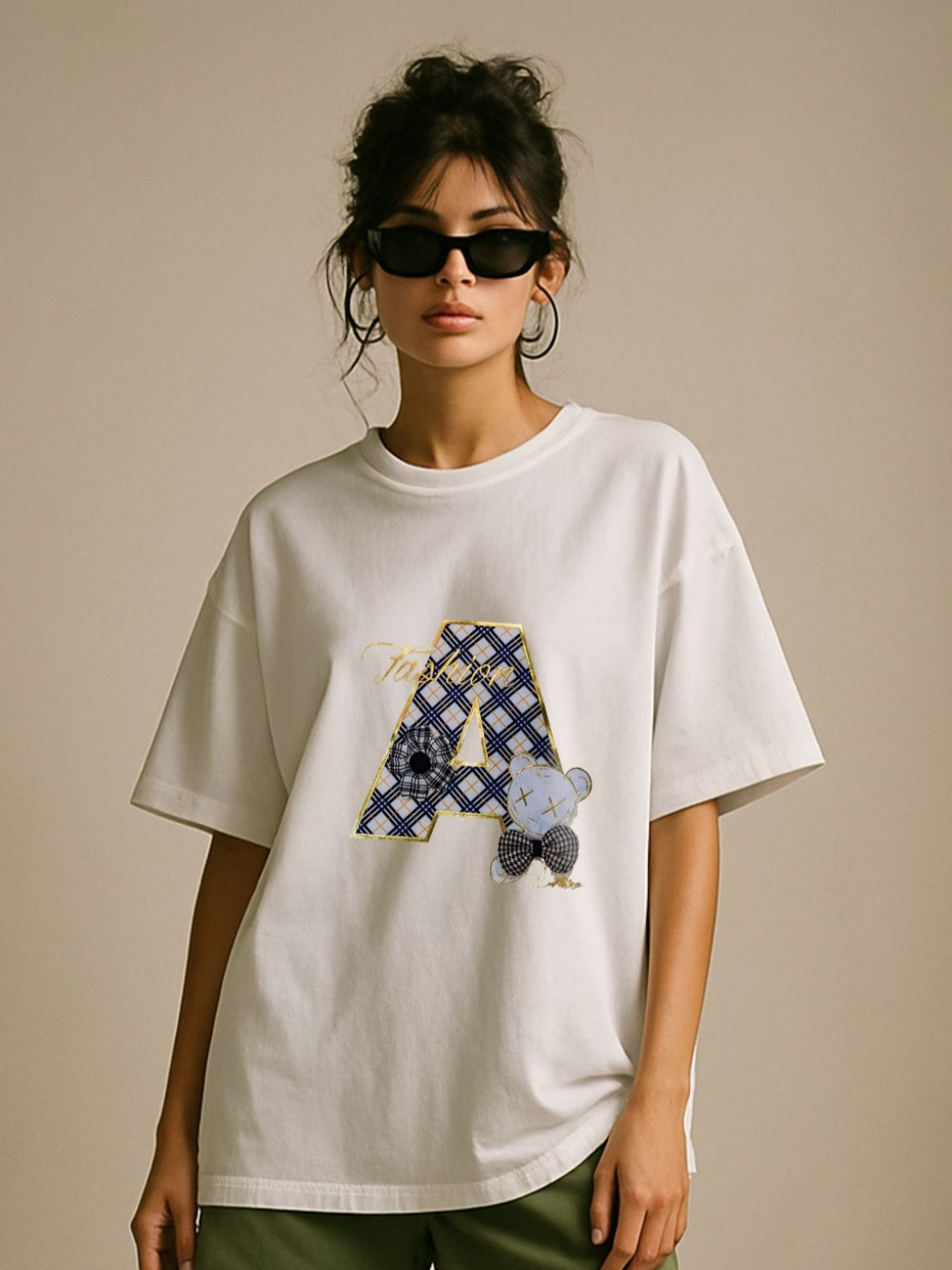 GRACE & JACK Women AList 3D Flower & Bow Tie T-shirt