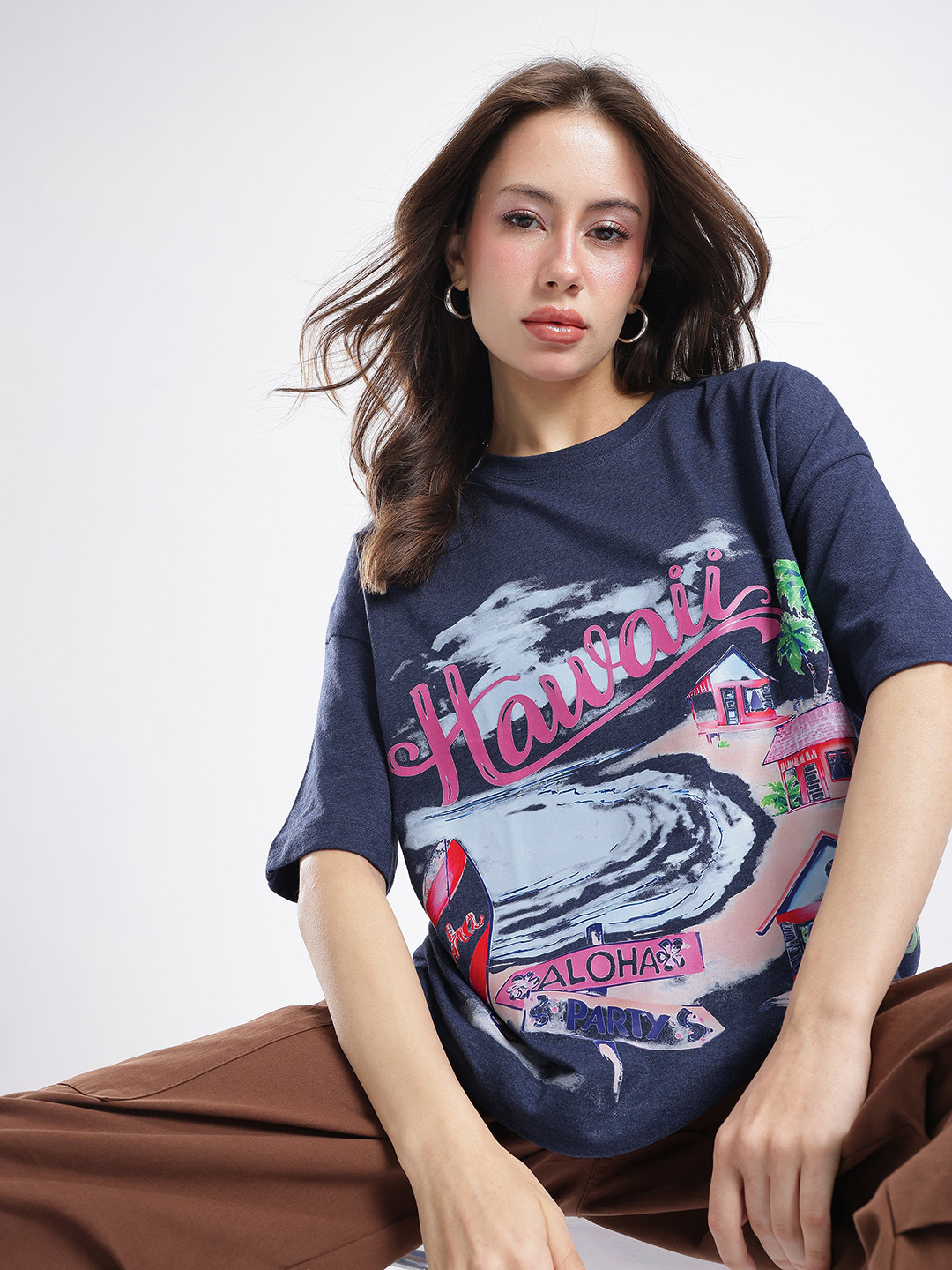 Stylecast X Hersheinbox Cool Touch Graphic Printed Oversized T-shirt