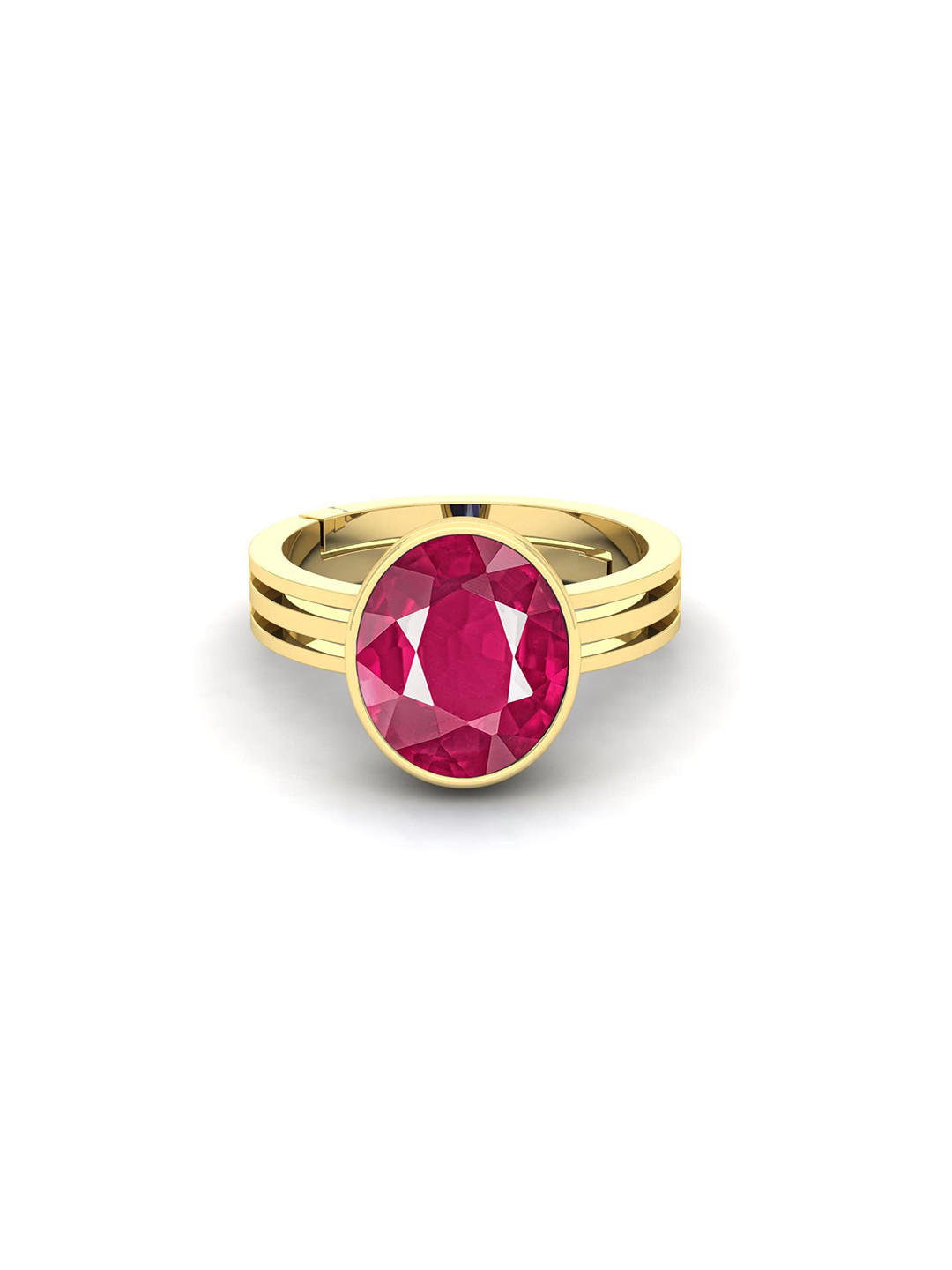 RRVGEM 13.00 KT manik Adjustable GemStone Ring
