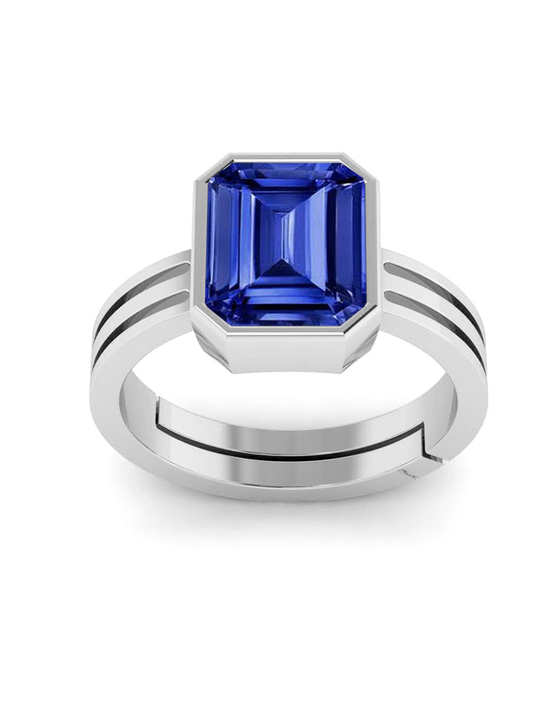 RRRVGEM Blue Sapphire 12.50 KT Finger Ring