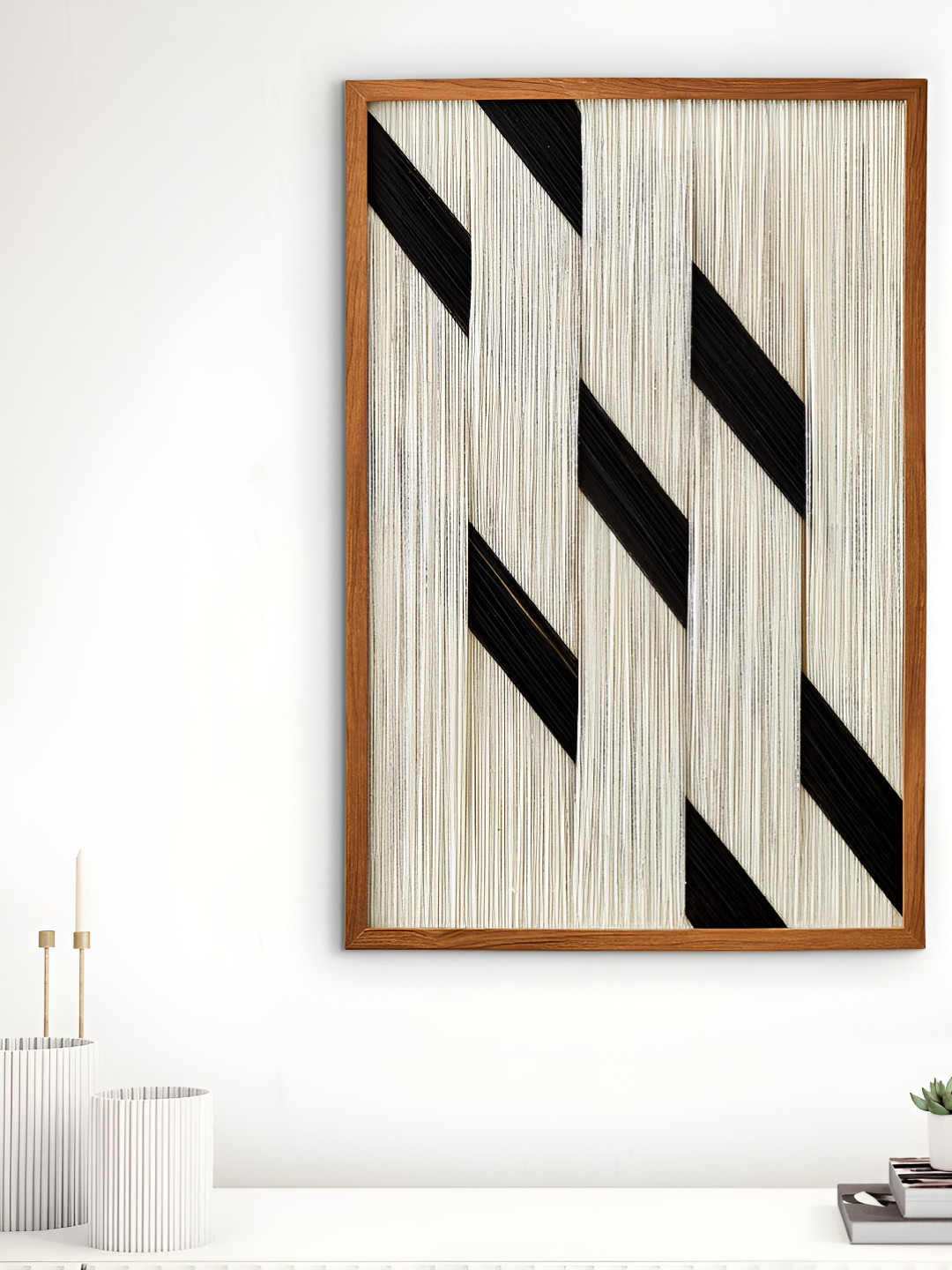 Home Centre Corsica Wood Matte Hanging Hall Wall Hangings-23.6In