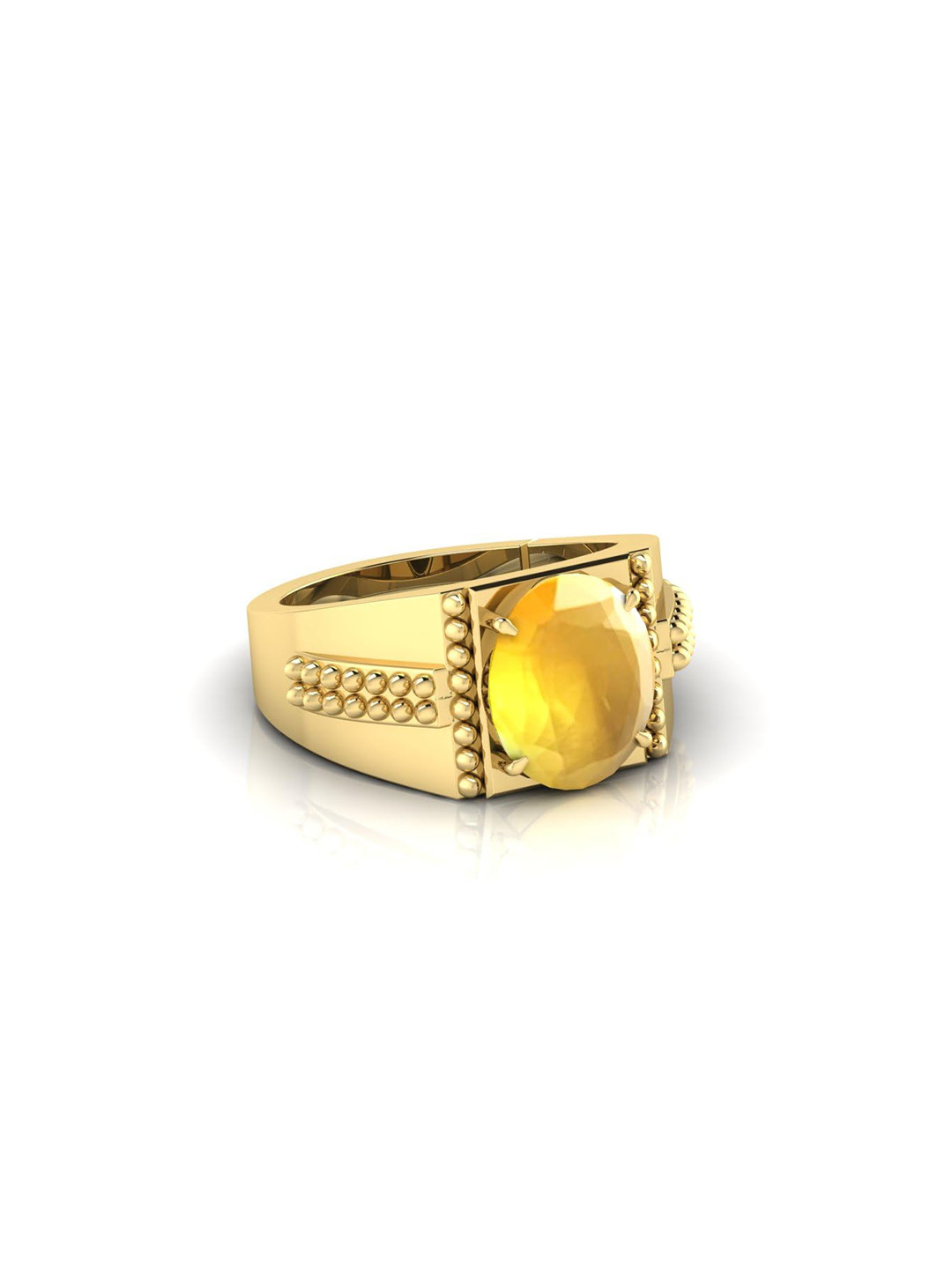 RRVGEM Ring 5.25 Ratti Yellow Sapphire Ring