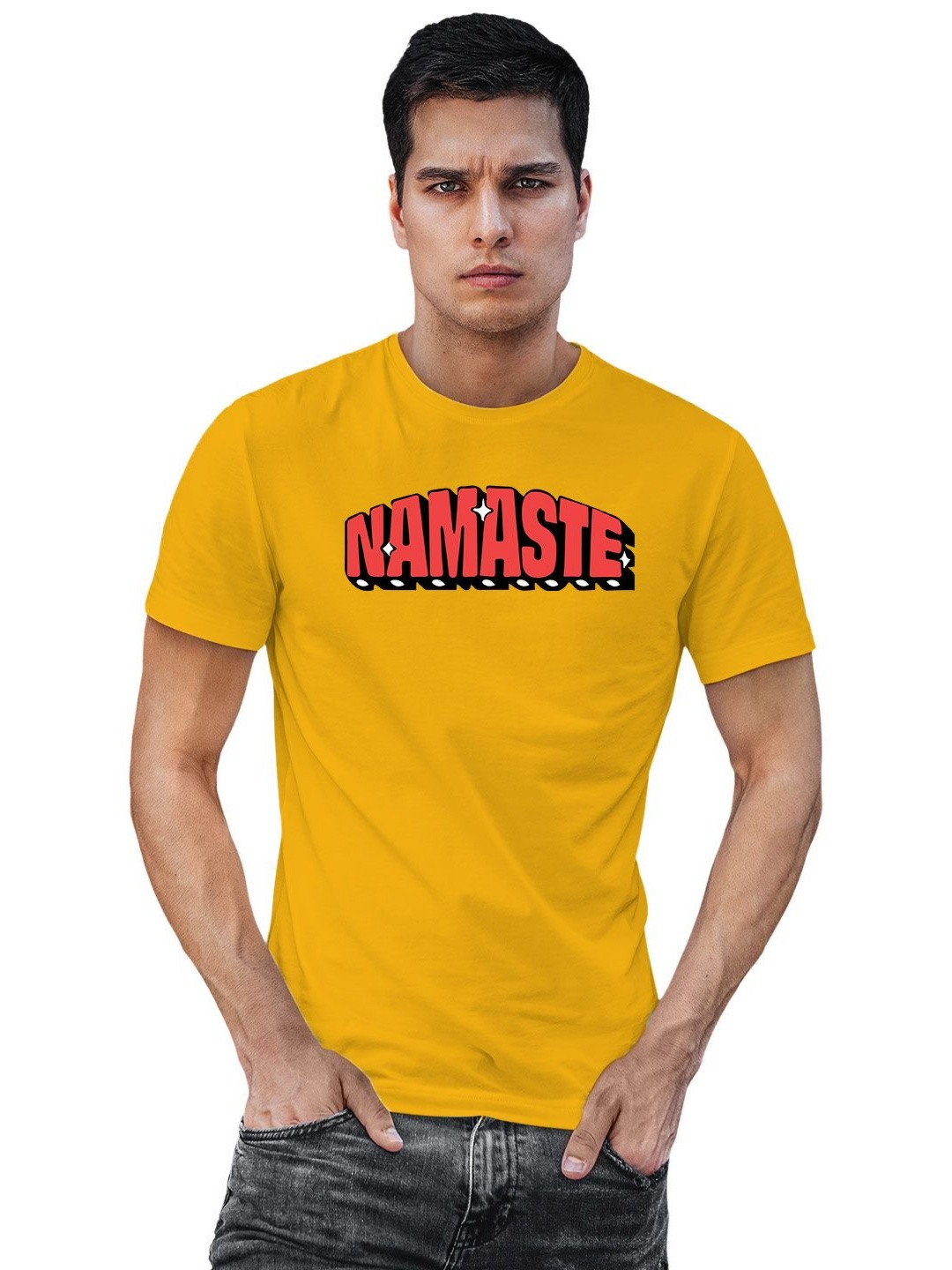 Tantra Namaste Printed Cotton T-shirt