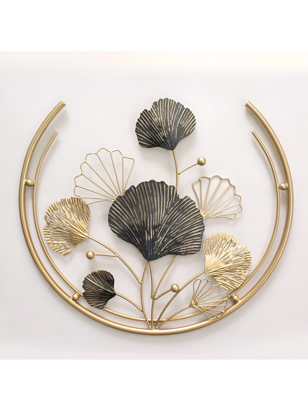 TOUGHCRAFTS Ring Zara Metal Floral Glossy Hanging Hall Wall Hangings-15.6In