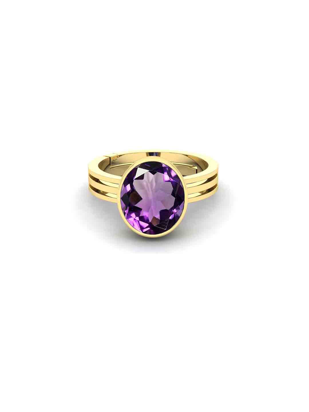 RRVGEM 9 Ratti Amethyst Finger Ring