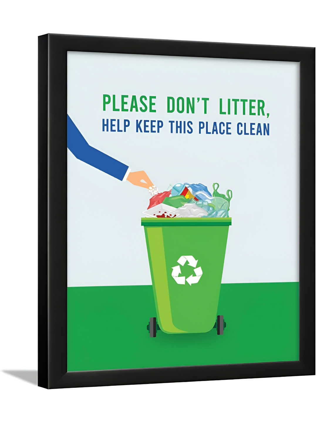 Chaka Chaundh Abstract Printed Wooden Portrait Rectangle Paintings Wall Art-10.6 x 13.4In