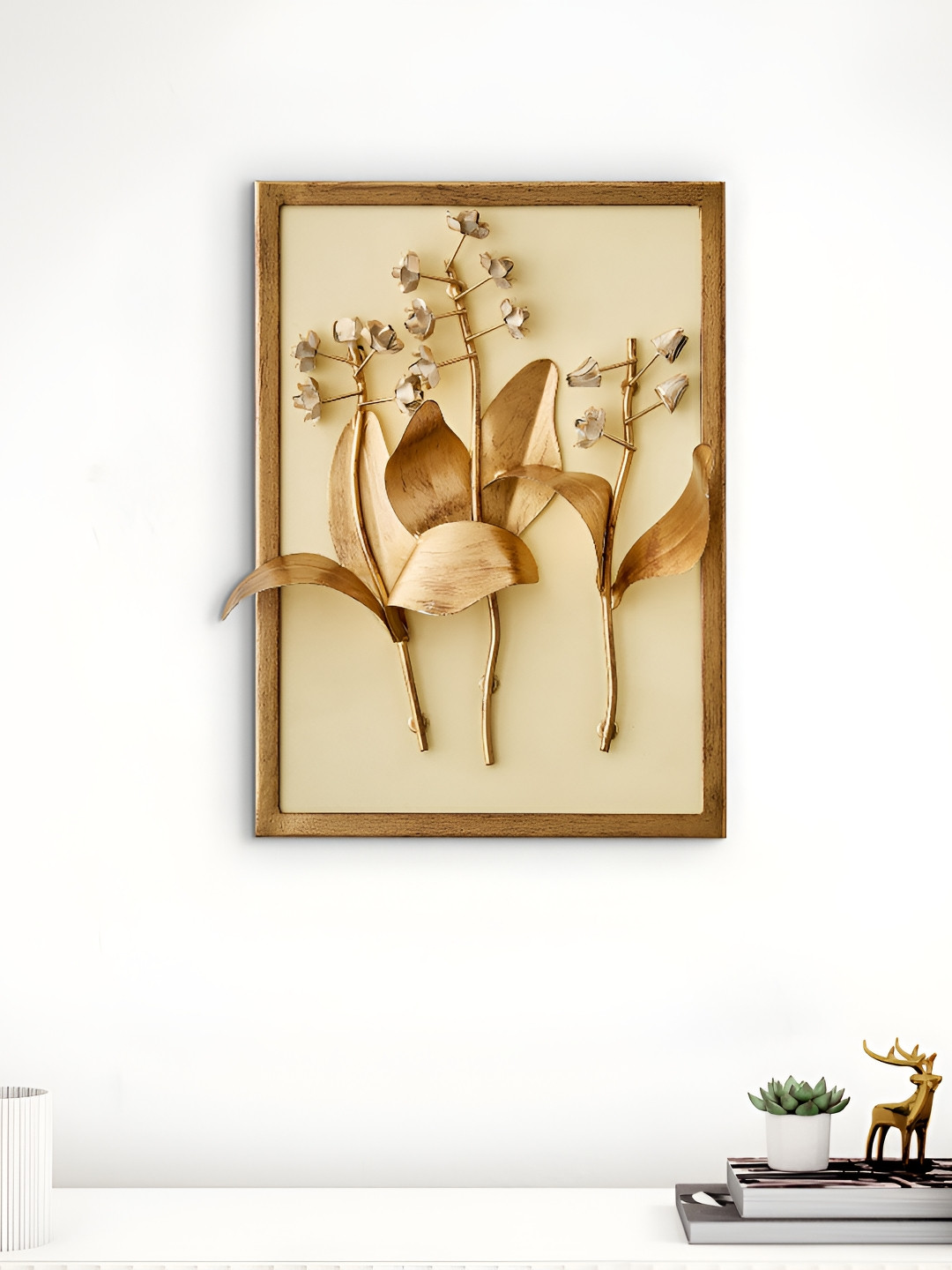 Home Centre Panorama Glitz Metal Glossy Hanging Hall Wall Hangings-7.9In