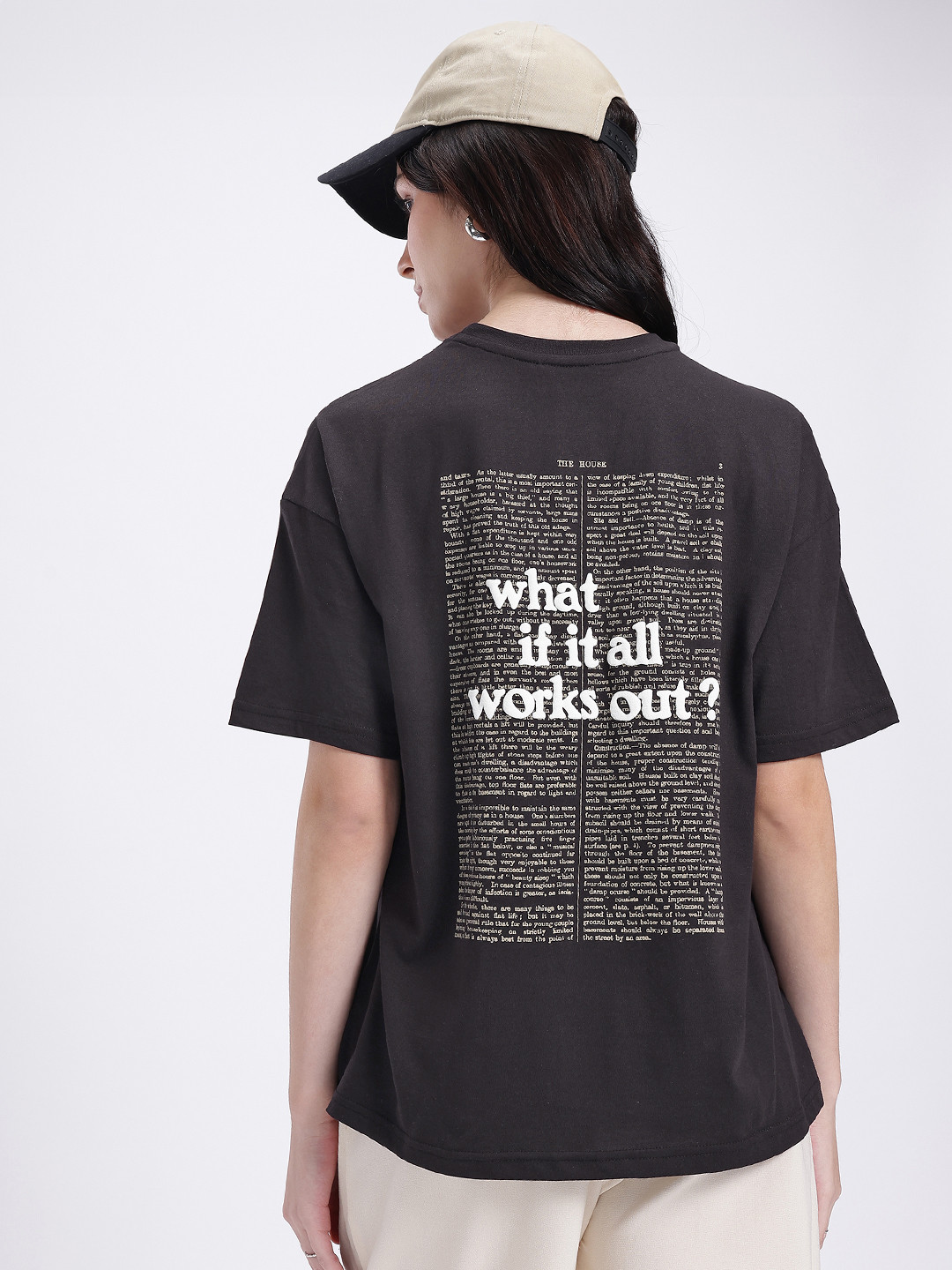 glitchez Feel-Good Flourish Printed Oversized T-shirt