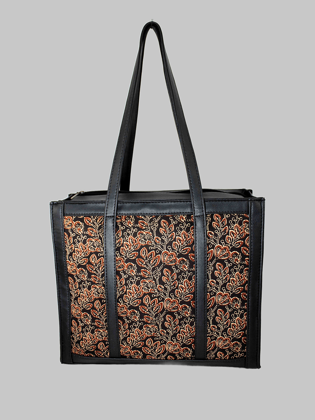 Hi Look Floral Printed Shopper Handheld Bag with Applique
