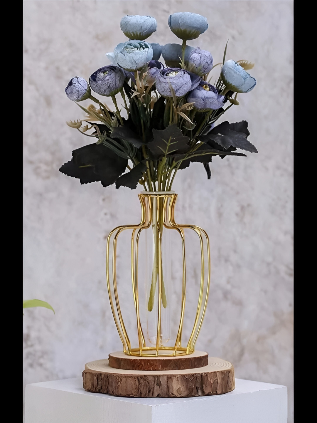 Vespers Gold-Toned Metal Vases