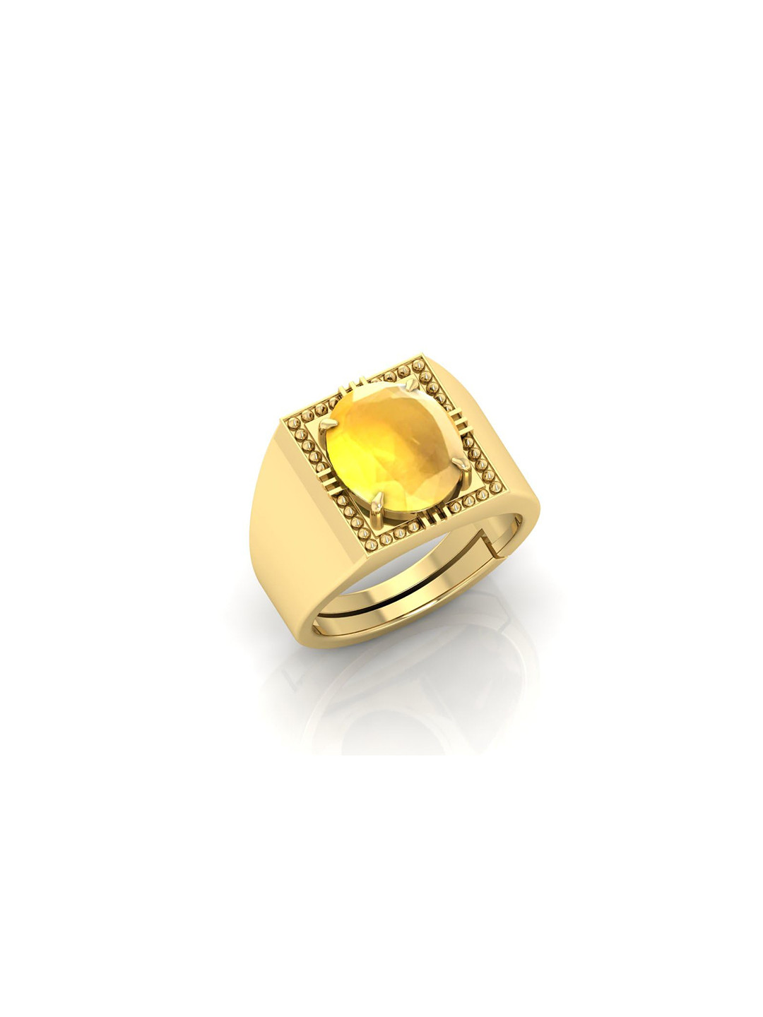 RRVGEM 12.25 KT Yellow Sapphire pan Ring
