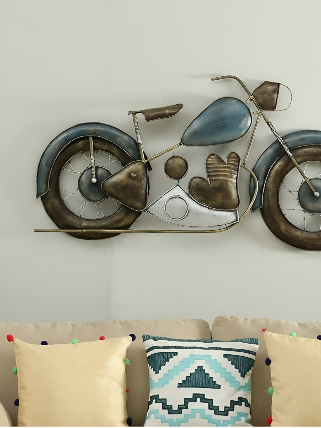 TOUGHCRAFTS Urban Bike Metal Antique Hanging Hall Automobile Wall Decor-19.7In